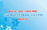 Giải Hóa 12 trang 113 Chân trời Sáng tạo